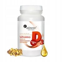 Aliness WITAMINA D3 FORTE aż 4000 IU z lanoliny NATURALNA anemia ODPORNOŚĆ
