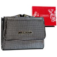 mały, skórzany portfel damski na zatrzask i bigiel - lorenti