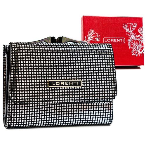 mały, skórzany portfel damski na zatrzask i bigiel - lorenti na Arena.pl