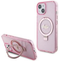 Guess GUHMP15MHRSGSP iPhone 15 Plus 6.7" różowy/pink hardcase Ring Stand