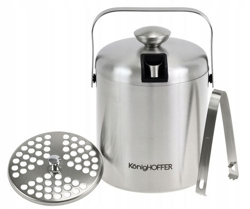 WIADERKO Pojemnik Stalowy na LÓD z Pokrywą 1,3 L COOLER do Lodu + na Arena.pl