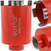 OTWORNICA DO BETONU DIAMENTOWA 62 MM KORONKA FREZ SEGMENTOWA 62X75 MM M22