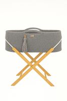 Kosz Mojżesza BOHO Handmade ze stojakiem - ciemny szary