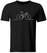 KOSZULKA DLA ROWERZYSTY, ONE LINE BIKE, CZARNA, ROZ. S