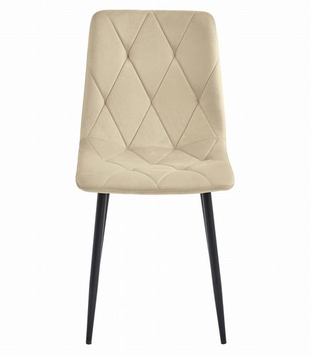 Krzesło LIBRA - jasny beż aksamit / nogi czarne x 1 na Arena.pl