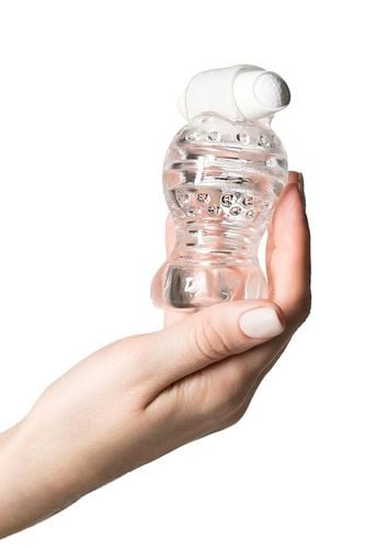 lingam shakti, vibrating masturbator, tpe, transparent, 9 cm na Arena.pl