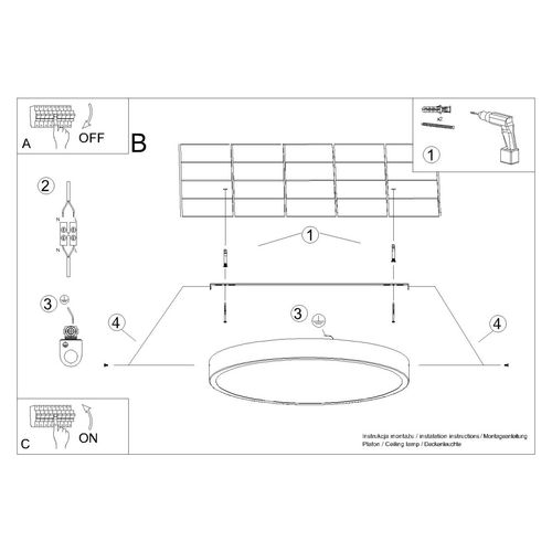 Plafon ONYX 30 czarny LED 3000K na Arena.pl