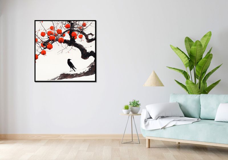 Plakat 90x90cm Kruk przy Drzewie zdjęcie 4