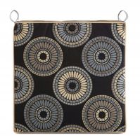 SIEDZISKO PODUSZKA NA KRZESŁO 19B 40X38X4 CZARNE+BEŻOWE