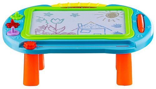 TABLICA MAGNETYCZNA dla dzieci do rysowania ZNIKOPIS 2W1 STOLIK STEMPELKI na Arena.pl