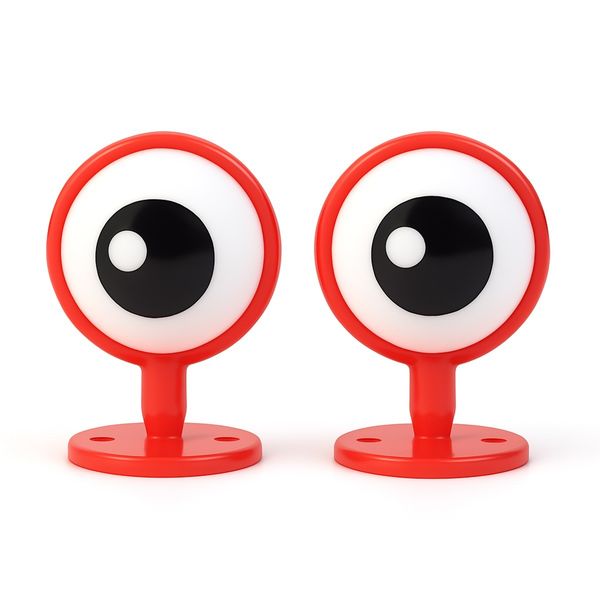 Oczy czerwone do kasku 2 szt zdjęcie 1