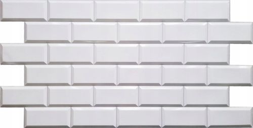 Ścienne Panele KAFELKI Białe 3D płytki ścienne panel kafelki PCV GREY SEAM na Arena.pl