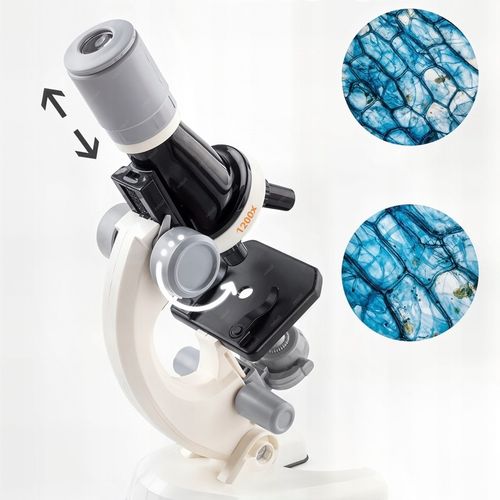 MIKROSKOP DLA DZIECI EDUKACYJNY 1200X +PREPARATY DO MIKROSKOPU ZESTAW 13szt na Arena.pl