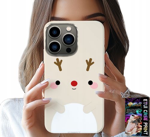 ETUI DO IPHONE 14 PRO MAX - RENIFEREK, RENIFER, ŚWIĄTECZNE WZORY na Arena.pl