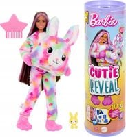 BARBIE CUTIE REVEAL KOLOROWE MARZENIA Lalka w kostiumie zwierzątka KRÓLIK