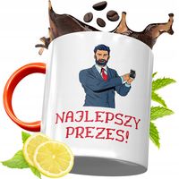 Kubek Pomarańczowy Dla Prezesa Prezent Z Nadrukiem Ze Zdjęciem