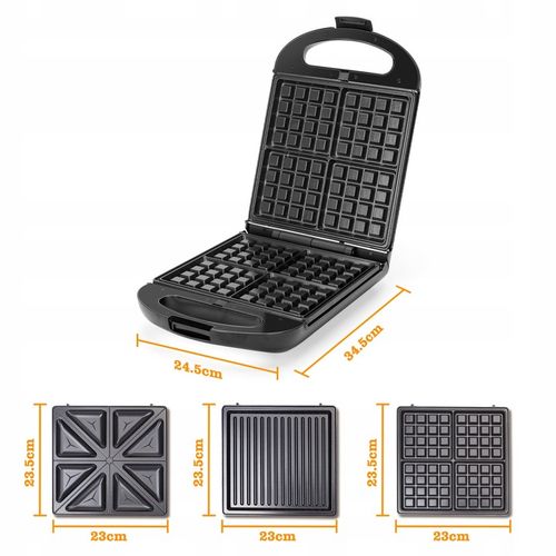 OPIEKACZ DO KANAPEK TOSTER GOFROWNICA PANINI 3W1 1200W Taylor Swoden na Arena.pl