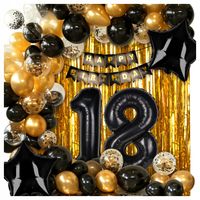 BALONY na 18 URODZINY DUŻE zestaw dekoracji na HEL baner URODZINOWY ozdoby