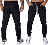 MĘSKIE JOGGERY JEANSY SPODNIE JEANSOWE