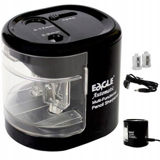 Eagle temperówka elektryczna podwójna czarna zdjęcie 1