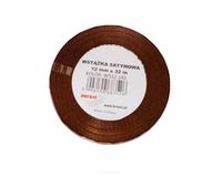 WSTĄŻKA SATYNOWA 12MM X 22M WSE12-142 BREWIS BRĄZOWA