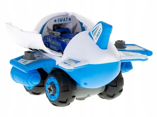 Transporter samolot policja + 4 auta + akcesoria na Arena.pl