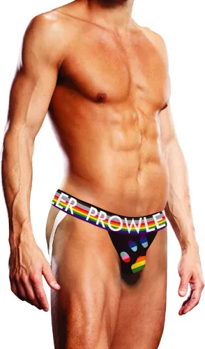 prowler paw jockstrap męski paski pride czarny l otwarty tył na Arena.pl
