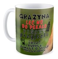 Kubek z nosaczem Grażyna leć do Pekało