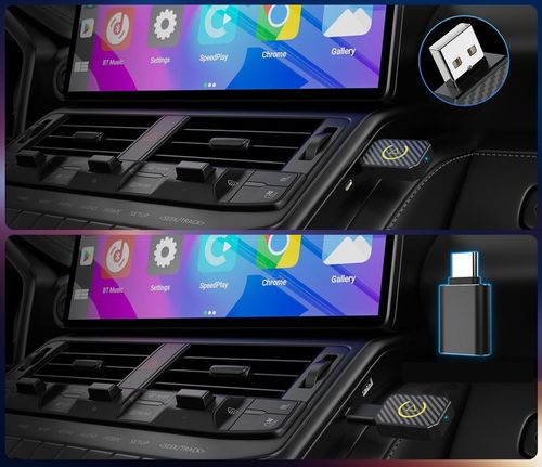 BEZPRZEWODOWY ADAPTER ANDROID AUTO CARPLAY 2 W 1 PLUG AND PLAY MINI na Arena.pl