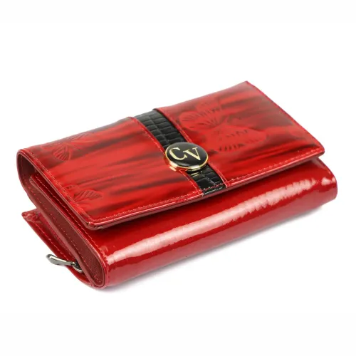 portfel damski skórzany cavaldi  czerwony na Arena.pl