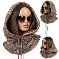 KAPTUR BALACLAVA CZAPKA DAMSKA CIEPŁA WEŁNIANA POSLKA JAKOŚĆ PREMIUM