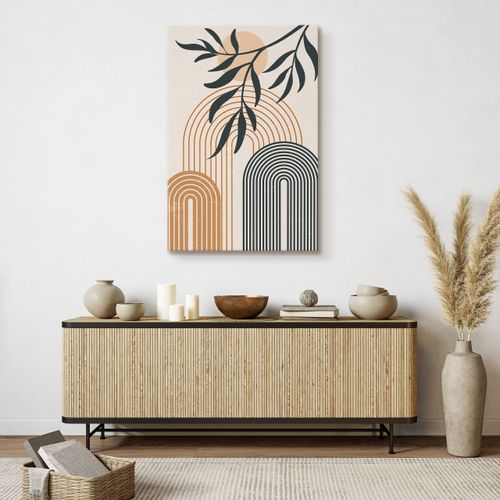 Obraz Na Płótnie Do Salonu Liście Natura Styl Boho 80cm x 120cm na Arena.pl