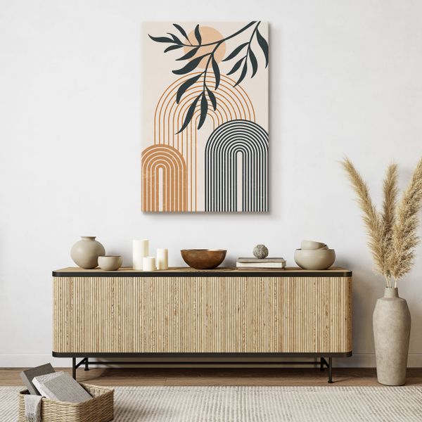 Obraz Na Płótnie Do Salonu Liście Natura Styl Boho 80cm x 120cm zdjęcie 7