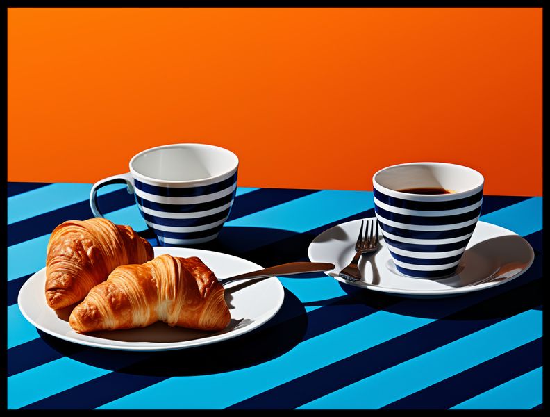 Plakat 80x60cm Croissanty zdjęcie 2