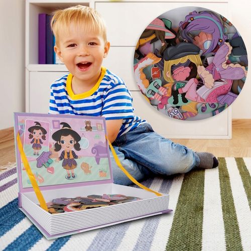 Książka układanka magnetyczna Lalka Ubieranie Dziewczynki Puzzle dla Dzieci na Arena.pl