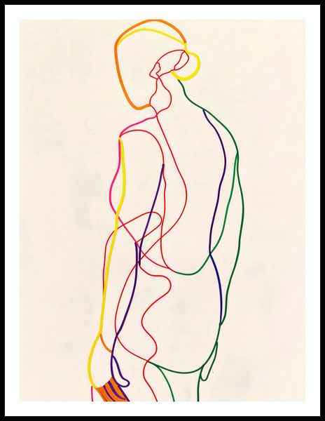 Plakat 60x80cm Tęczowy Zarys zdjęcie 3