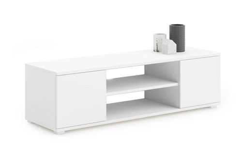 Szafka RTV 155 cm skandynawska biała nogi tworzywo na Arena.pl