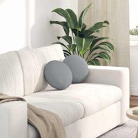 Poduszki na siedziska 2 pcs Jasnoszary Ø30 x 13 cm tkanina