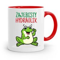 Kubek Czerwony Prezent Dla Hydraulika Żajebisty Z Nadrukiem Ze Zdjęciem
