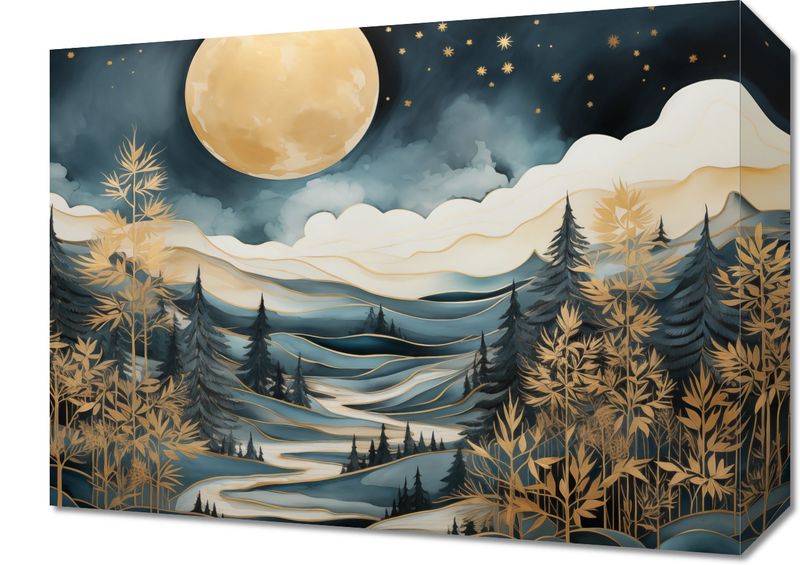 Obraz 40x30cm Szepty Nocnego Lasu zdjęcie 1
