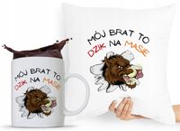Zestaw Poduszka + Kubek Prezent Brata Braciszka Z Nadrukiem Ze Zdjęciem