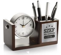 Zegar Biurkowy organizer z Grawerem Idealny Prezent dla szefa