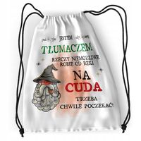 Plecak Dla Tłumacza Sportowy Szkolny Worek Torba Z Nadrukiem Ze Zdjęciem