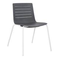 Krzesło Skin 4 szare podstawa biała z tworzywa