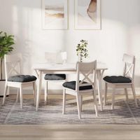 Poduszki na siedziska 4 pcs Ciemnoszary 45 x 45 cm