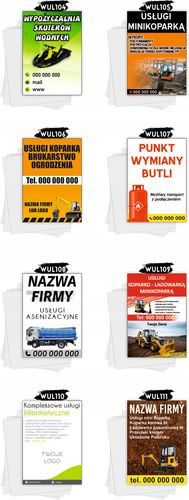 ulotki A6 reklamowe firmowe 100 szt różne wzory USŁUGI BUDOWLANE na Arena.pl