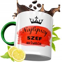 Kubek Zielony Dla Szefa Szefowej Prezent Urodziny Z Nadrukiem Ze Zdjęciem