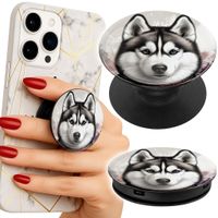 Uchwyt do telefonu Popsocket na palce/stojak PIESEK PIESKI HUSKY PSIE WZORY