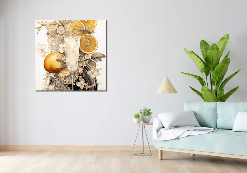 Obraz 90x90cm Esencja Cytrusów zdjęcie 2