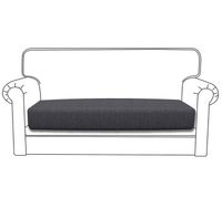 Pokrowiec Na Sofę 2 Osobową Elastyczny Grafitowy